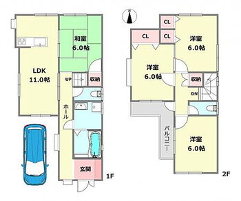 伊丹市御願塚２丁目中古戸建 間取り