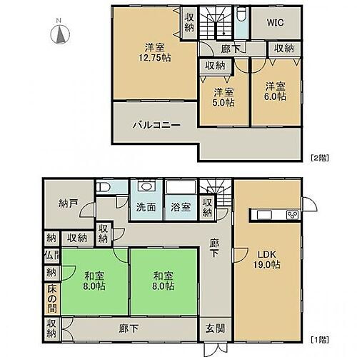 筑西市辻　再生住宅 5LDK、土地面積532.10m2、建物面積179.97m2