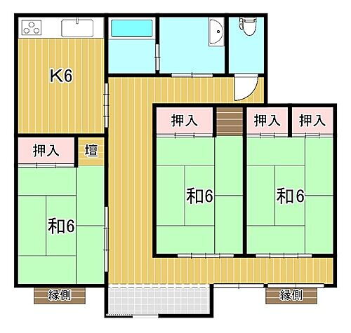 高萩市大字高萩字地蔵堂２３８番５ 使い勝手の良い3DK