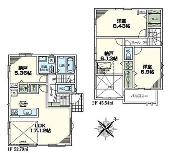 荏子田３丁目新築戸建　４号棟 2LDK＋2S＋小屋裏収納