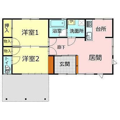 群馬県桐生市広沢町５丁目 1080万円 2LDK