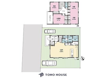 野田市山崎ＰＪ２第１期　１号棟 シンプルで使い勝手の良い4LDKの間取りと、玄関にはシューズインクローゼットをご用意致しました！暮らしやすい設備の整った邸宅で、ご家族との新生活スタートをここから始めてみませんか？