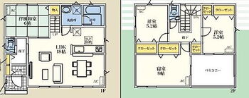 可児市塩第２　全３棟　３号棟 間取り図