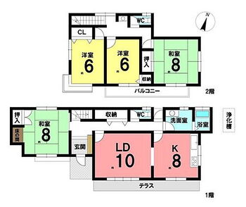 中古戸建　日進市岩崎町ケカチ ＊間取り図＊