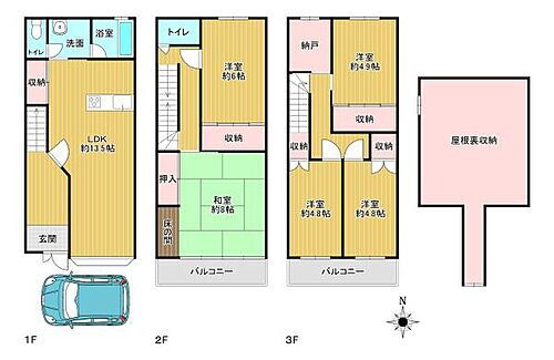 大阪府大阪市平野区平野宮町２丁目 2350万円 5LDK