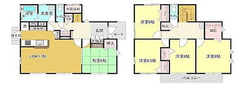 長府浜浦西町 各部屋6帖以上広さもあり部屋数も多いのでご家族の多い方にもおすすめです