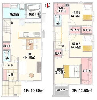 Ａｓｏｂｉ－創家　名古屋市昭和区御器所第二　１号棟 間取りは生活のしやすさを重視。家族みんなが気持ちよく過ごすための構造と使いやすい間取りを実現。