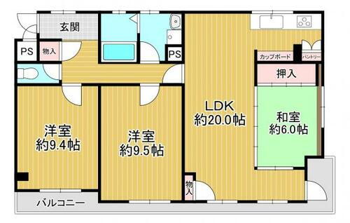 堺町ジュエリーハイツ 4階 3LDK 物件詳細