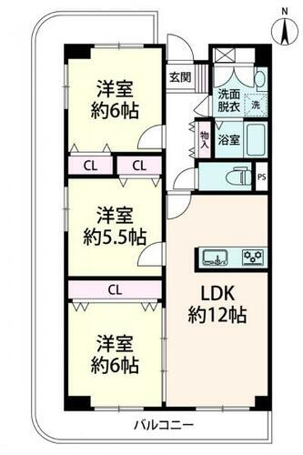 天満橋北スカイハイツ 12階 3LDK 物件詳細