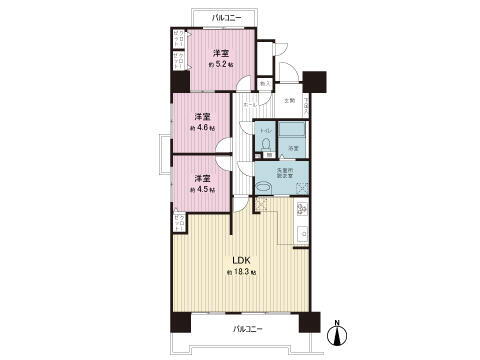 サンパーク岐阜西 8階 3LDK 物件詳細