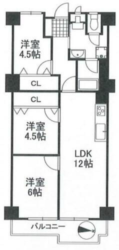 茨木グランドハイツ 3階 2SLDK 物件詳細