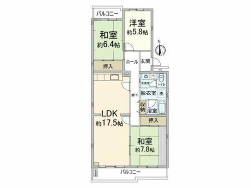 若山台第３住宅１０号棟 4階 3LDK 物件詳細