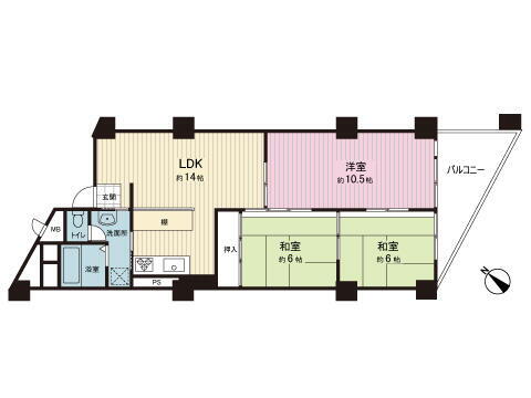 西川口ファミリーマンション 3階 3LDK 物件詳細