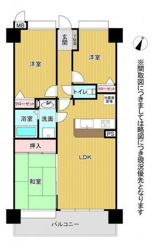 コアマンション健軍町 間取図