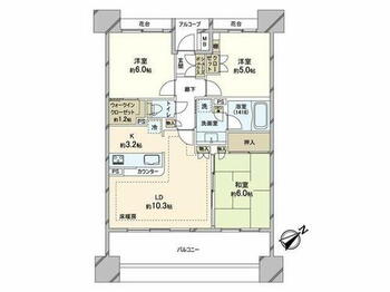 藤和シティホームズ戸田センタービュー 間取図