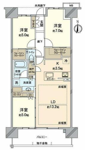 シティタワー葵 4階 3LDK 物件詳細