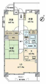 マルベリー犬山ＩＩＩ 間取図