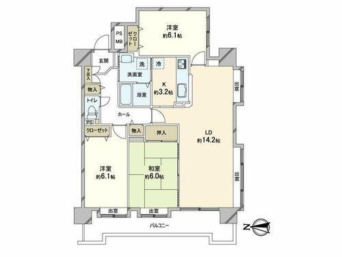 アクロビュー円山北 7階 3LDK 物件詳細