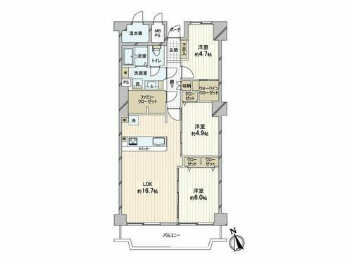 フドウ東芦屋ハイツ 4階 3LDK 物件詳細