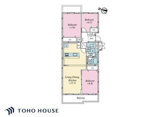 西国分寺史跡通り住宅 6階 3LDK 物件詳細