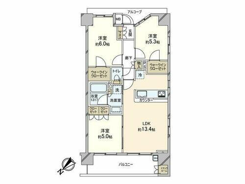 プレシス横須賀 7階 3LDK 物件詳細