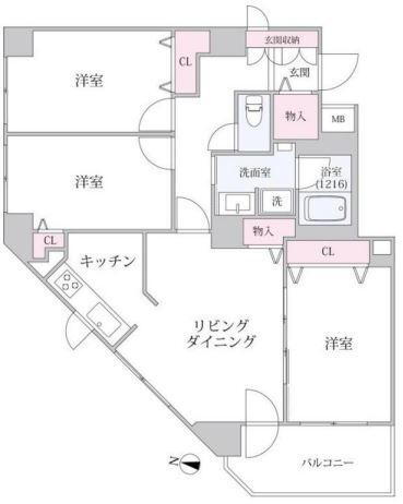 リラハイツ旭山公園通 4階 3LDK 物件詳細