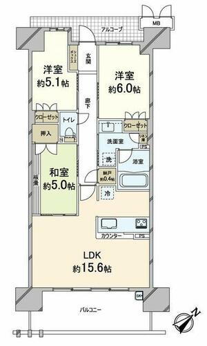 ローレルスクエア健都ザ・レジデンス　Ｆｏｕｒｔｈ　ｓｔａｇｅ 間取図