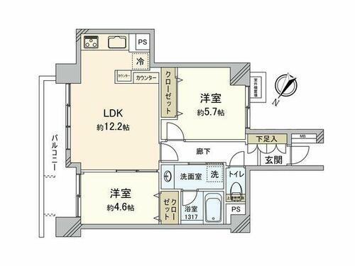 コスモ浮間舟渡プレサージュ 3階 2LDK 物件詳細