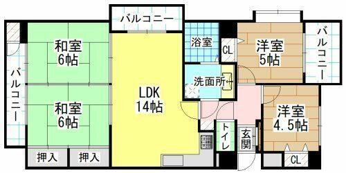 ベルデ不老公園門司 5階 4LDK 物件詳細