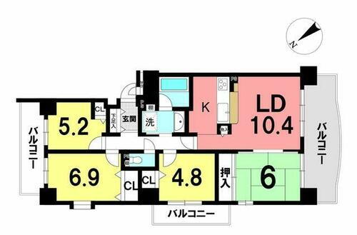 ロイヤルコート半田壱番館 5階 4LDK 物件詳細