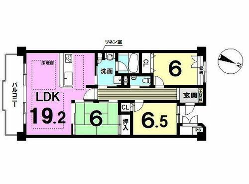 グリーンヒルズ恵那 4階 3LDK 物件詳細