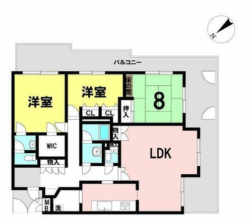 レフィナード帝塚山 2階 3LDK 物件詳細