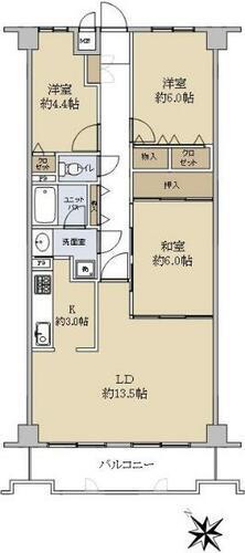 ワコーレ武里Ⅱ号館 5階 3LDK 物件詳細