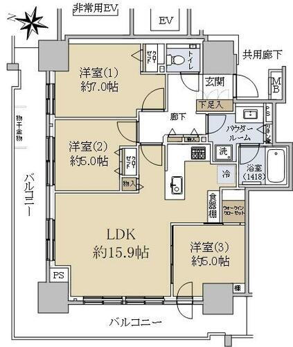 ザ・タワーズフロンティア札幌ノースタワー棟 10階 3LDK 物件詳細