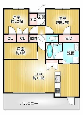 太宰府市　サンリヤン都府楼前 6階 3LDK 物件詳細