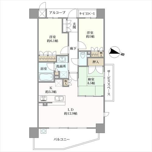 ジオ京都嵯峨嵐山 2階 3LDK 物件詳細