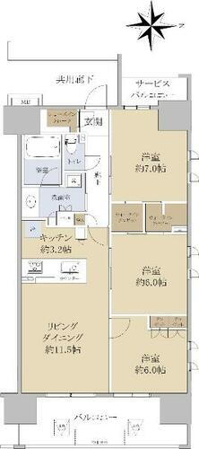 レーベン名古屋松重町ＧＲＡＮＤＡＵＢＥ 5階 3LDK 物件詳細