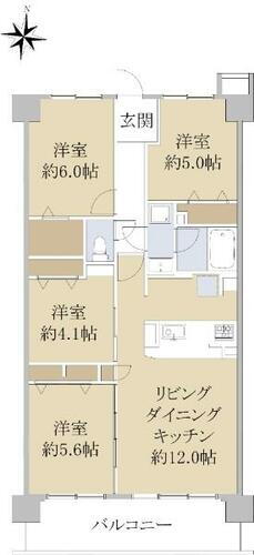 宝マンション日比野ウエスト 5階 4LDK 物件詳細