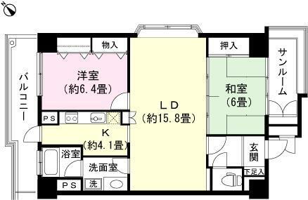 南箱根グラン・ビュー 2階 2LDK 物件詳細