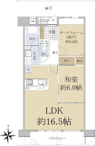 キングマンション福島６ 4階 1SLDK 物件詳細