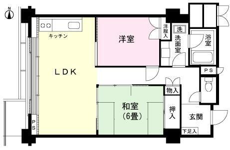 フジタ第５箱根山マンション 3階 2LDK 物件詳細