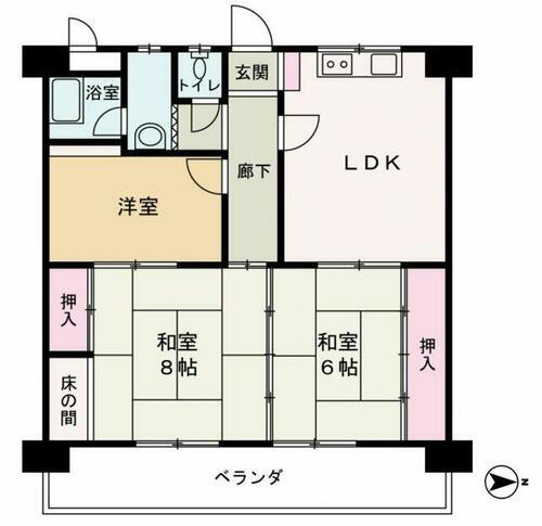 比良コーポラス 5階 3LDK 物件詳細