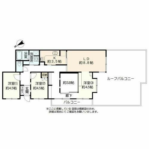 コーポランド徳力　Ｄ棟 4階 3LDK 物件詳細