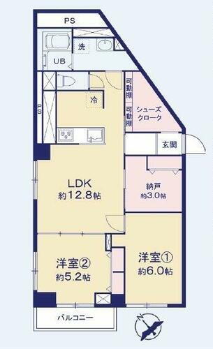 東武越谷サンライトマンション 2階 2SLDK 物件詳細