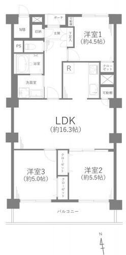 武蔵野スカイハイツ 10階 3LDK 物件詳細