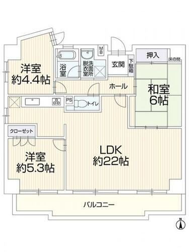 丸美ロイヤルマンション中柴　３０１ 3階 3LDK 物件詳細