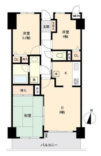 ライオンズマンション熊谷美土里町 4階 3DK 物件詳細