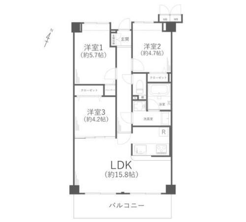 サーパス上溝 6階 3LDK 物件詳細