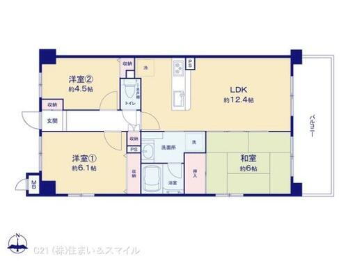 プレストジュール竹の塚 4階 3LDK 物件詳細