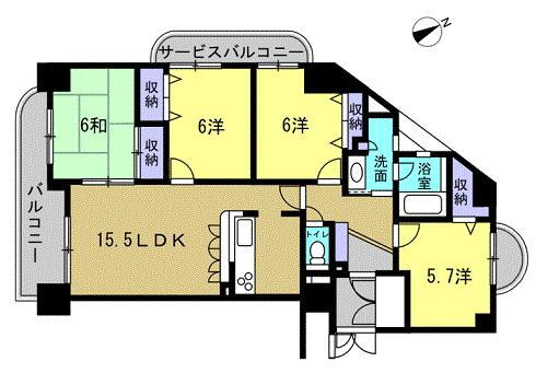 クレストコート矢野 9階 4LDK 物件詳細